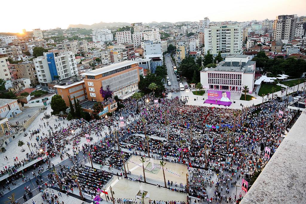 durres, miting ps sheshi iliria