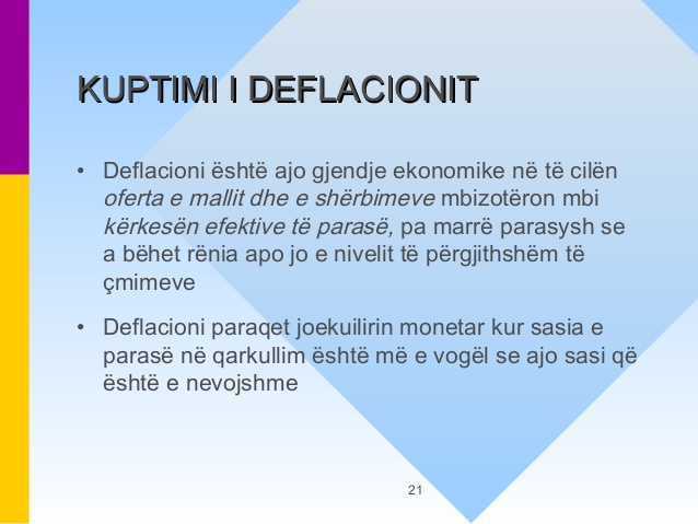 kuptimi deflacinit