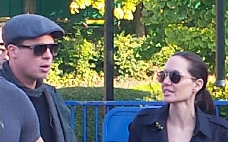 Foto të pazbuluara më parë; Brad dhe Angelina duke debatuar në publik