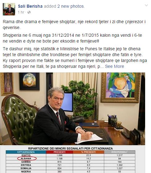 Raporti, Shqipëria renditet e dyta në Itali për eksodin e fëmijëve