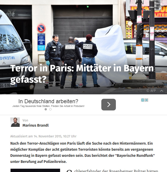Gjermanët njoftuan Francën për aktet terroriste