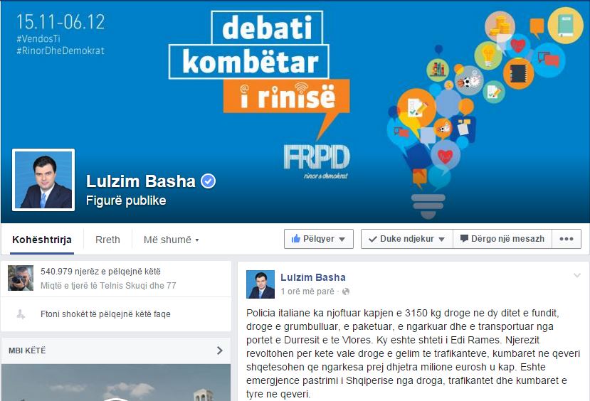 LULZIM BASHA/ Emergjencë pastrimi i Shqipërisë nga kumbarët e drogës në qeveri