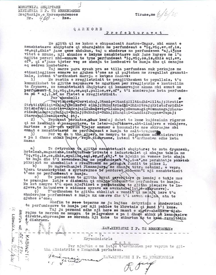 Zbuloni pse mbiemrat e shqiptarëve mbarojnë me -aj, -i, -a