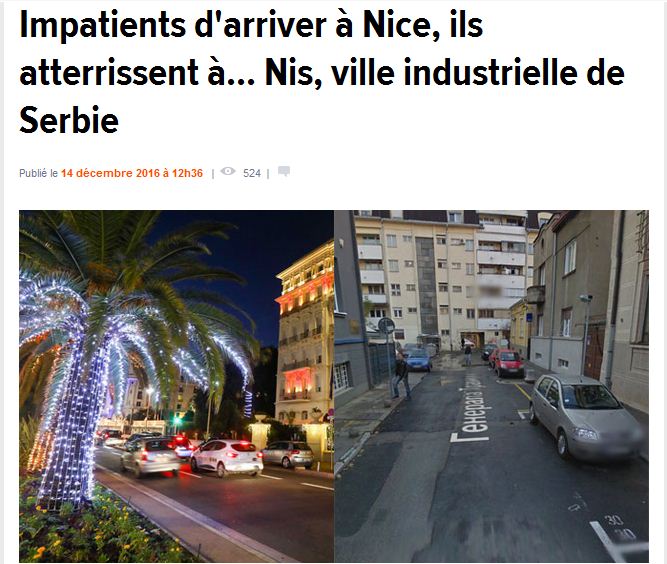 Nisen për në Nice të Francës dhe përfundojnë në Nish të Serbisë