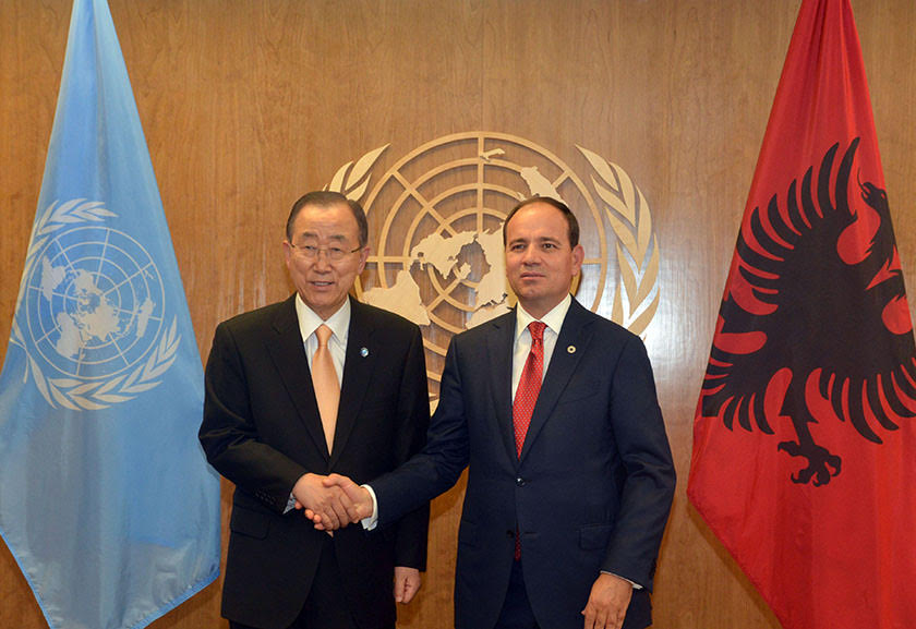 Presidenti Nishani, takim me Ban Ki Moon