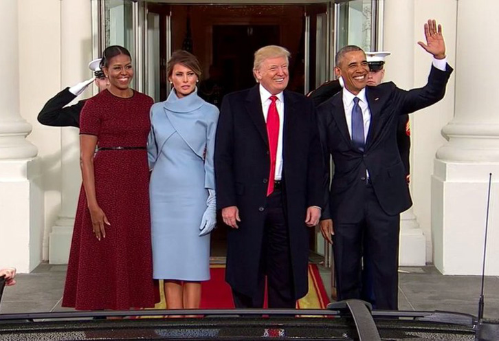 VIDEO/ Donald dhe Melani Trump mbërrijnë në Shtëpinë e Bardhë