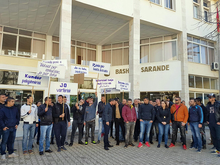 FOTO GALERI/ FRPD protesta në Sarandë dhe Delvinë