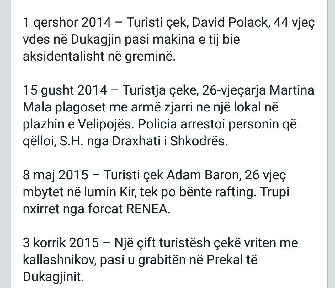 Autori i dyshuar i vrasjes së turistëve, 25-vjeçar nga Pulti i Dukagjinit