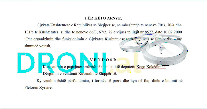 VENDIMI/ Ja si dhe pse Gjykata Kushtetuese ia hoqi mandatin deputetit Koço Kokëdhima