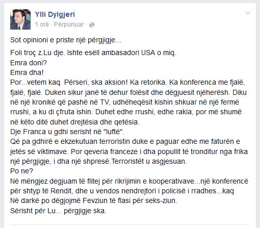 YLLI DYLGJERI/ Ambasadori Lu foli troç…, udhëheqësit flasin për rrush e raki