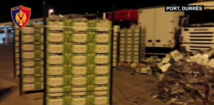 VIDEO/ Porti Durrës, ja si u gjet droga e fshehur mes kastravecëve