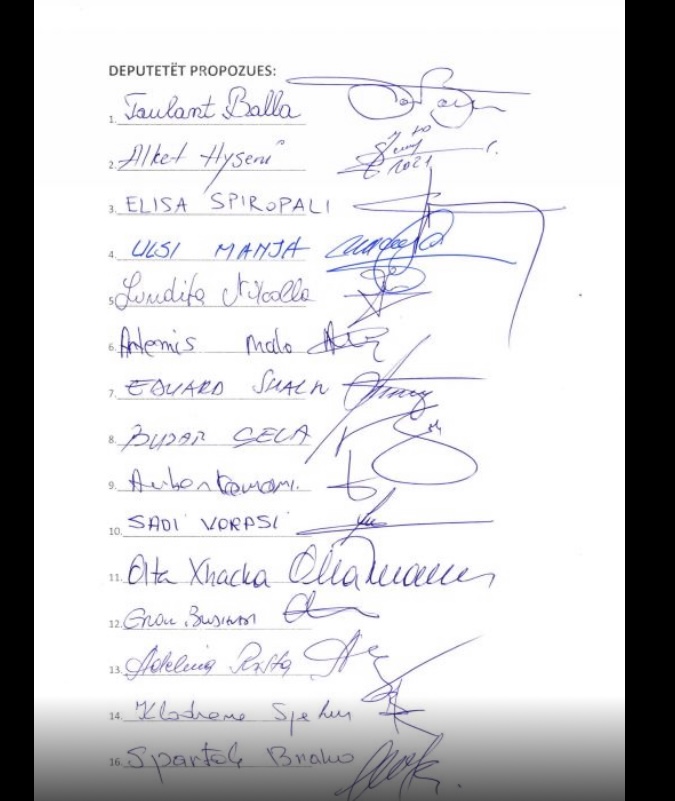 Del dokumenti qe nis shkarkimin e Presidentit Meta