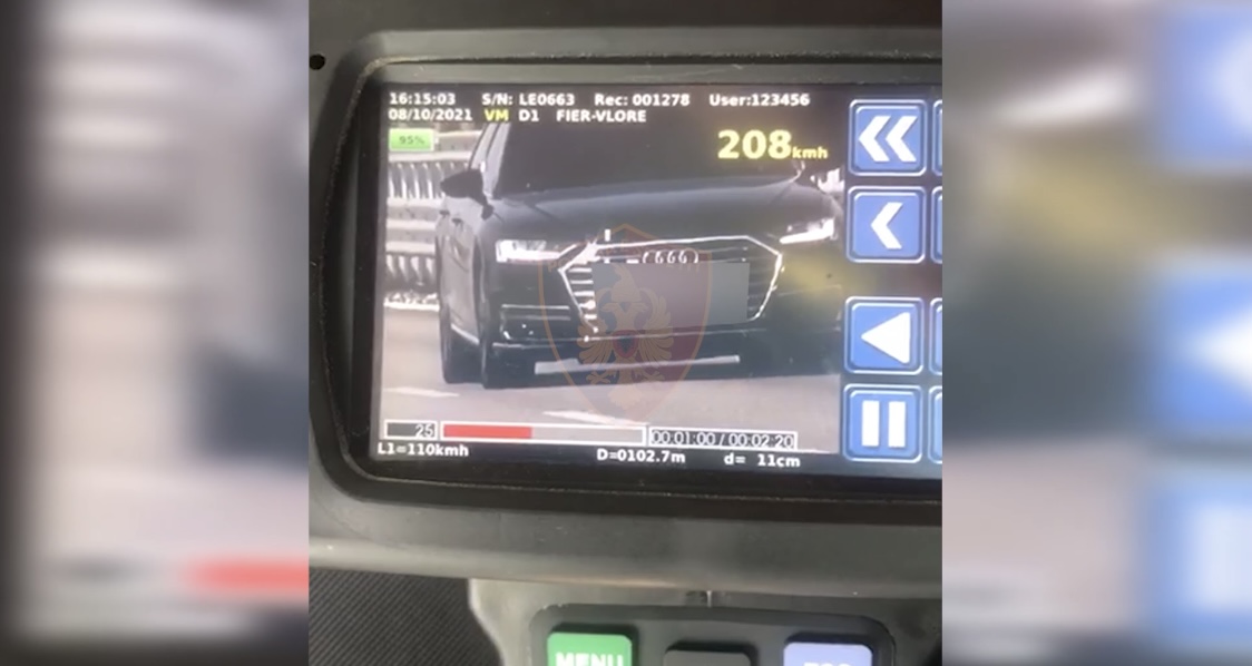 Kapet nga policia me 208 km në orë, 6 herë i dënuar më parë