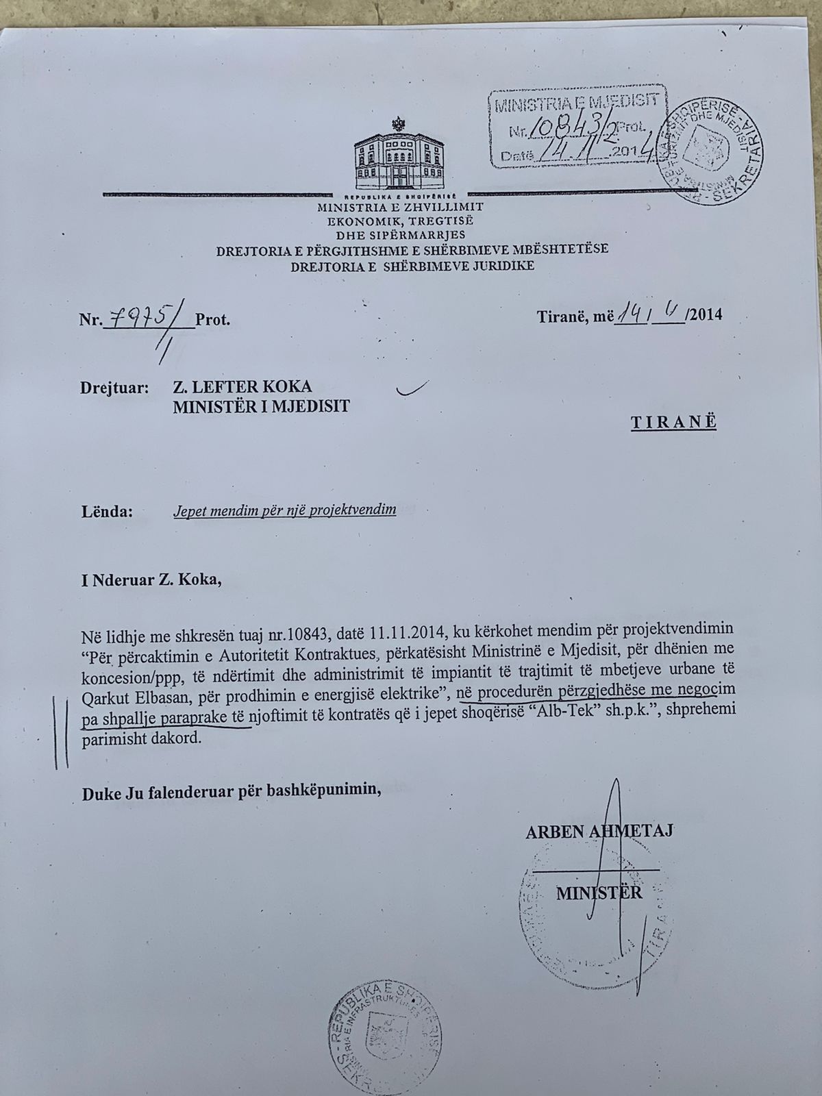 DOKUMENTAT/ Përfshirja e Damian Gjiknurit në aferën e inceneratorëve, PD e padit në SPAK,