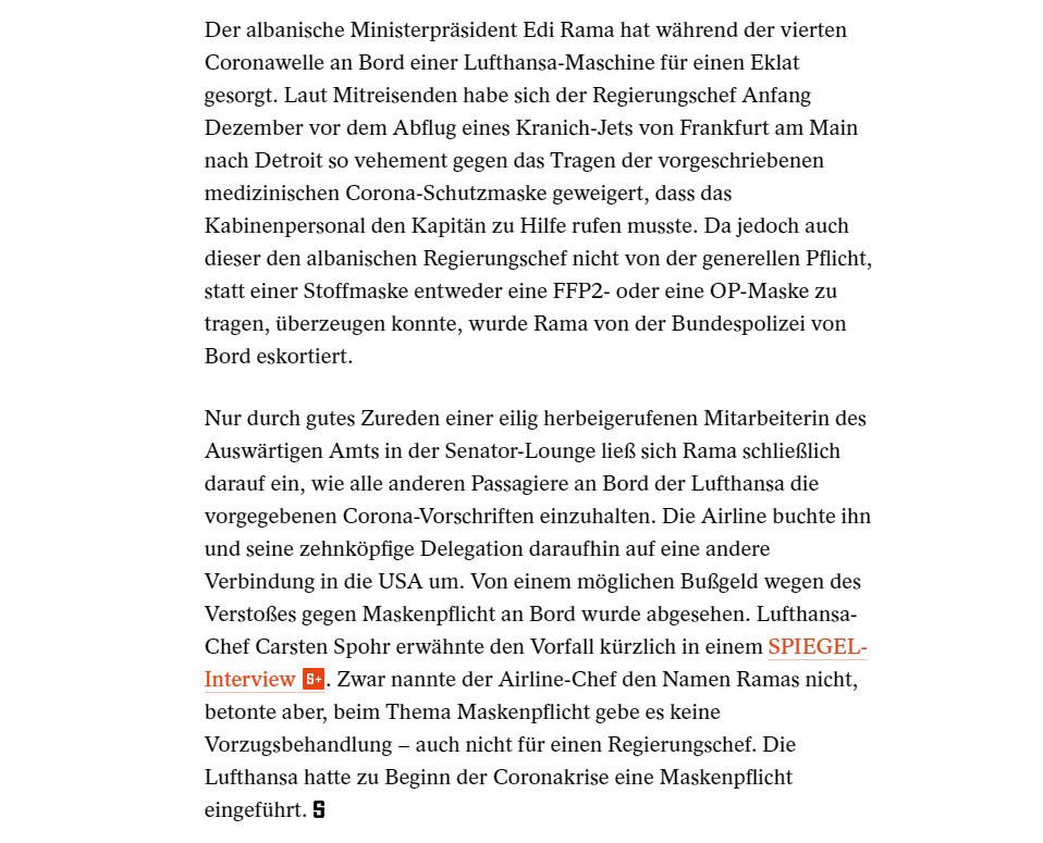 Skandali i Ramës, si u shoqërua nga policia gjermane dhe u zbrit nga avioni i ‘Lufthanës”