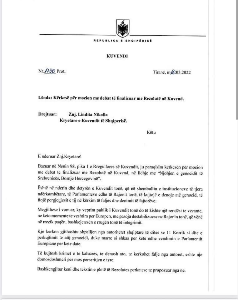 Deputetët e PD i bashkon rezoluta për genocidin serb në Bosnjë, ja kush firmosi për draftin që vë në dilemë edhe ‘Ballkanin…’ Rama-Vuçiç