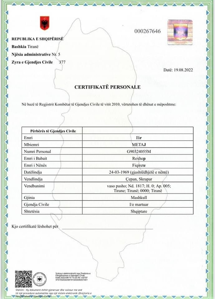 Kryemadhi publikon çertifikatën e Metës, SPAK e kërkoi dje nga institucionet