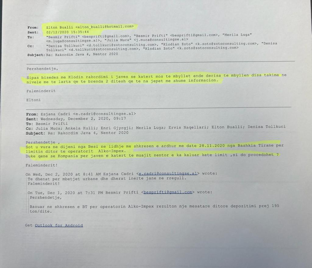 Këlliçi publikon emailet: Kush merrte vendime për inceneratorin