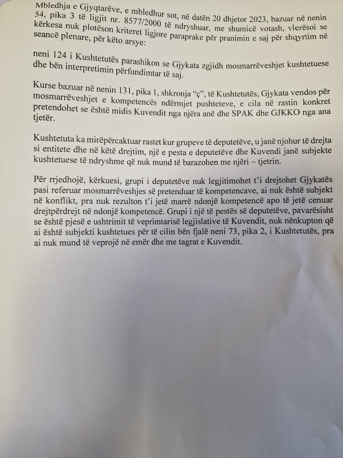 Kushtetuesja rrëzon kërkesën e deputetëve të Berishës: Nuk legjitimohen deputetët, mund ta bënte vetëm Berisha