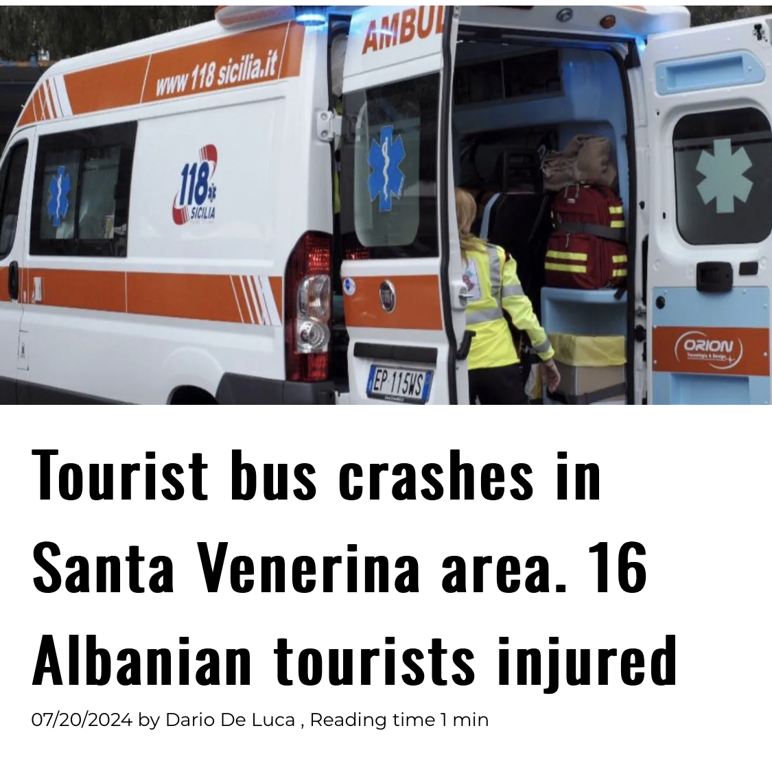 Aksidenti në Itali, 16 turistë shqiptarë përfundojnë në spital pas përplasjes së rëndë