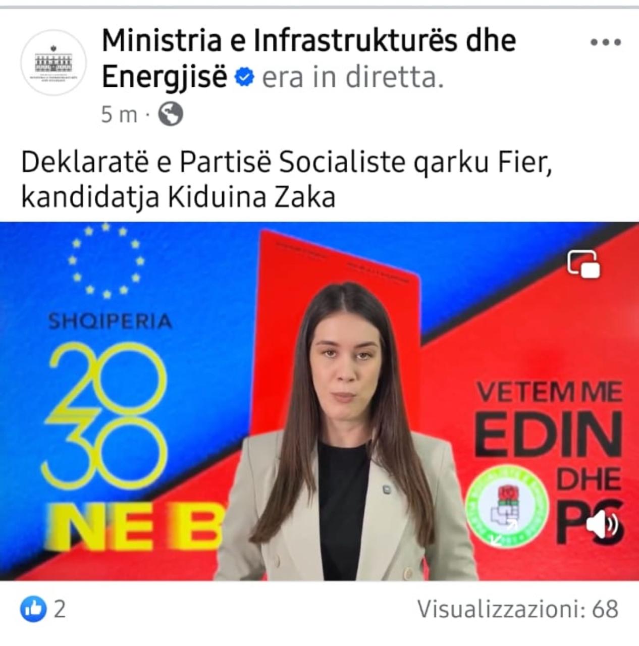 Kandidatja e PS në Fier, Zaka në shkelje të dyfishtë të Kodit Zgjedhor: Thirrje  për reagim të menjëhershëm të SPAK-ut