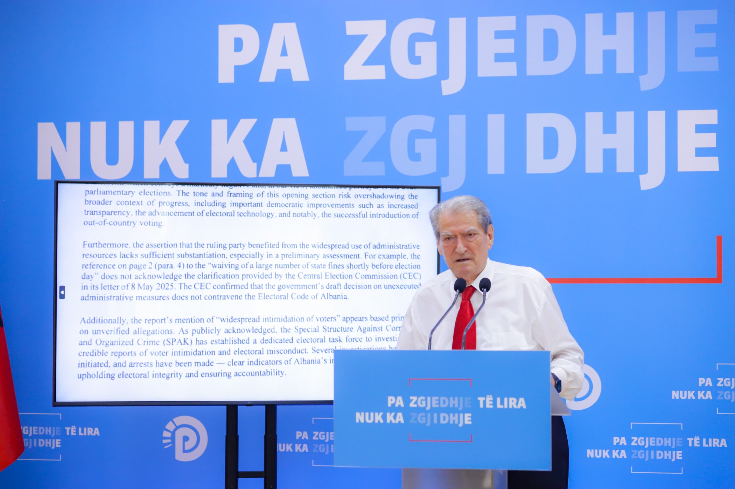 Berisha komenton letrën e ministrit Hasani për vëzhguesit ndërkombëtarë, letra e plotë