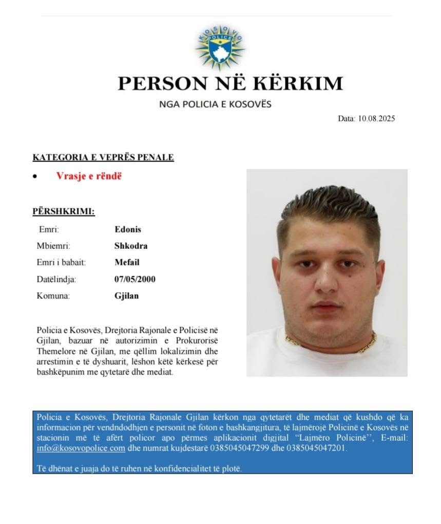 Shpallen në kërkim Mefail Shkodra me të bijtë, ekzekutoi dy veta një ditë më parë
