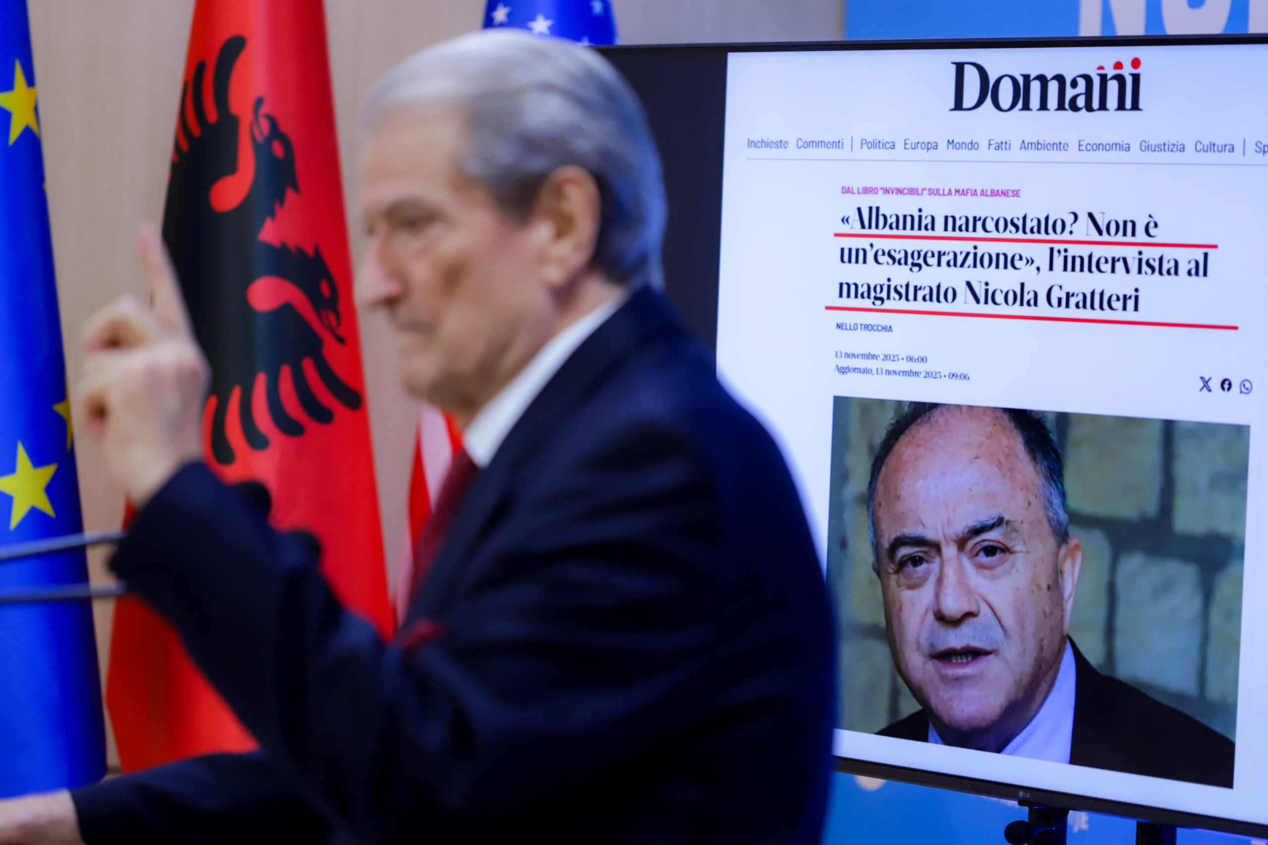 Berisha publikon deklaratën  e prokurorit të Napolit se Shqipëria është narkoshtet