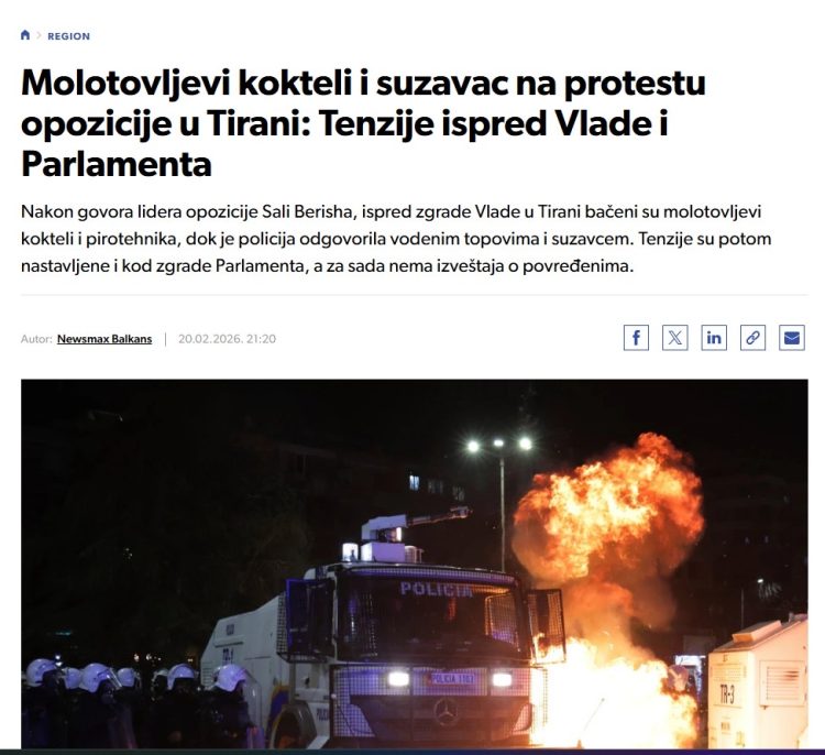 Mediat e mëdha ndërkombëtare përshkruajnë protestën antiRama në Tiranë