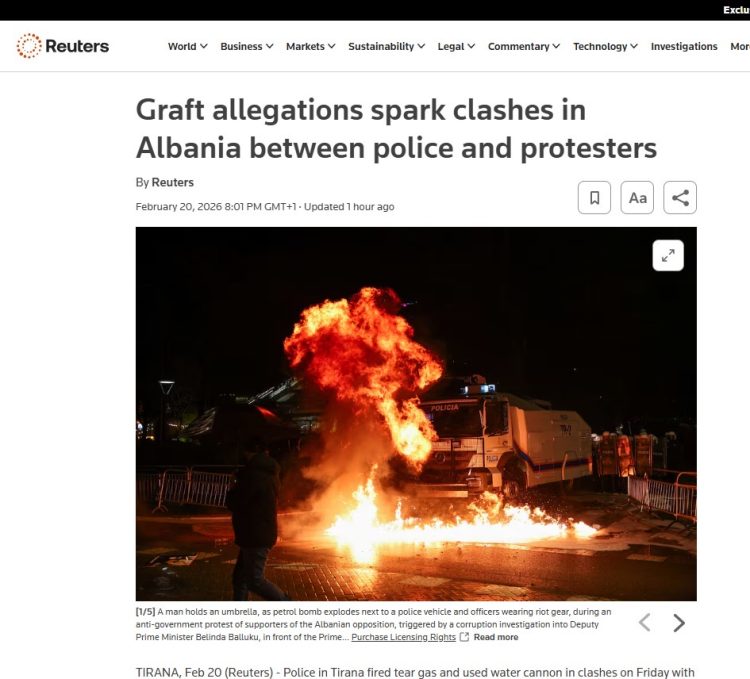 Mediat e mëdha ndërkombëtare përshkruajnë protestën antiRama në Tiranë