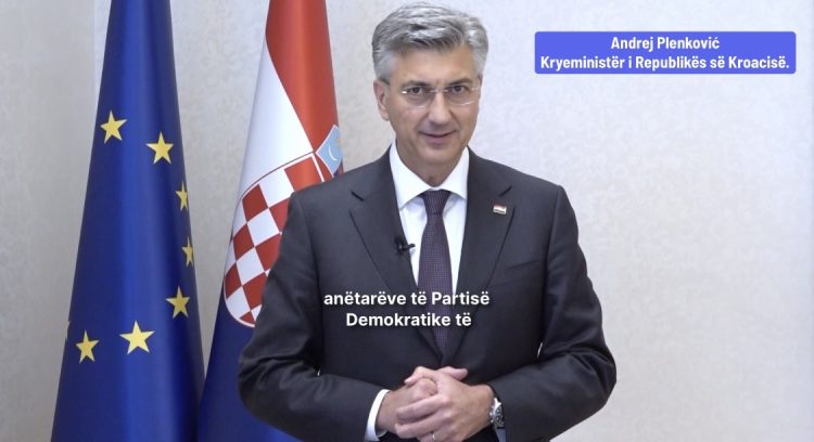 Kryeministri kroat, Plenkoviç mesazh Kuvendit të PD: Suksese Berishës dhe demokratëve