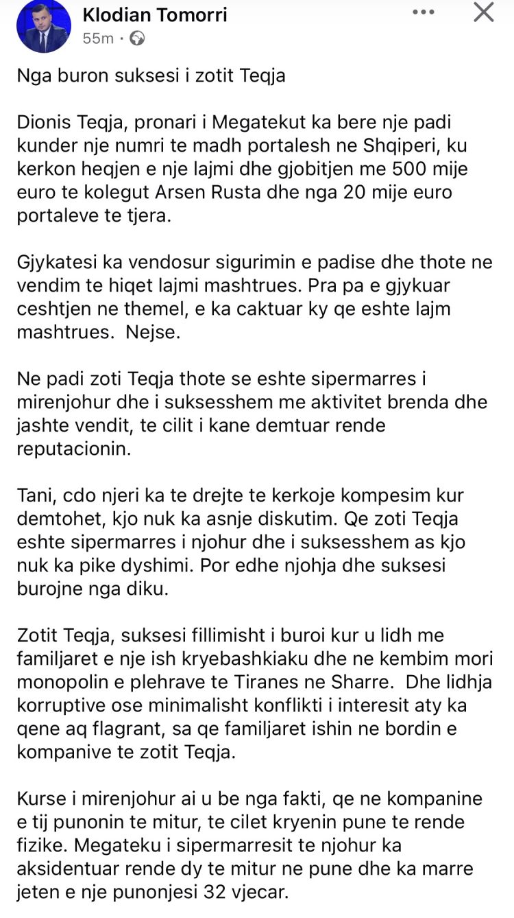 KLODIAN TOMORRI/ Nga buron suksesi i zotit Teqja