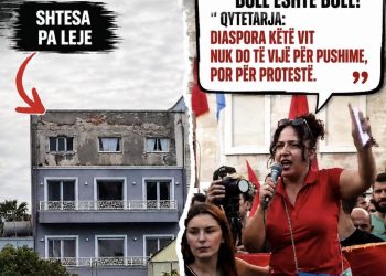 Rama mbrohet kundër protestës me një shtesë kati të protestueses. Ato ndërtimet e Arubës nuk janë gjë!