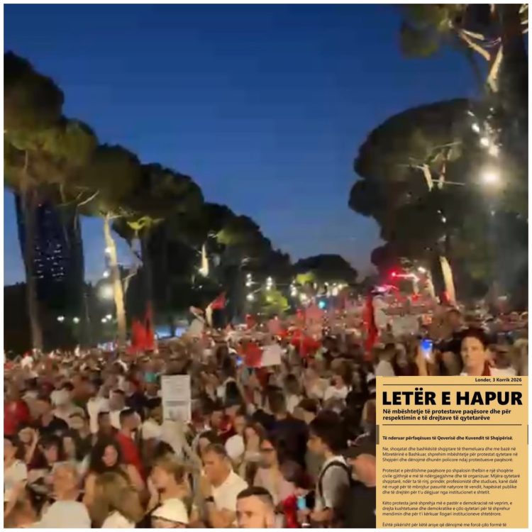 11 organizata shqiptare në Britani mbështesin protestat në Shqipëri