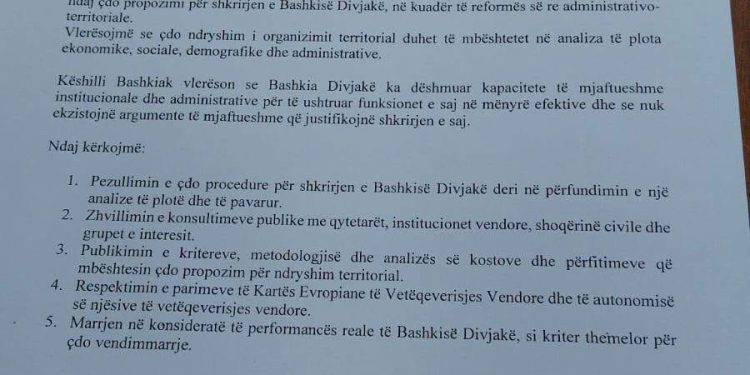 DIVJAKA/ Këshilli Bashkiak ka marrë vendimin unanim, “kundër” Lushnjës